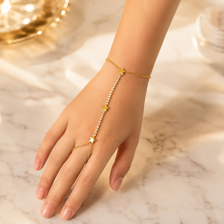 18K Gold-Plated Star Hand Chain